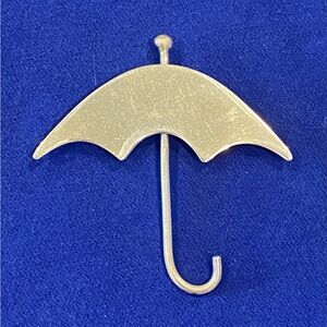 Vintage Sterling Silver Umbrella Brooch 3.9gr